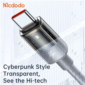 کابل شارژ تایپ سی سریع قطع کن دار مک دودو Mcdodo Auto Power Off Type C 100W CA-3150