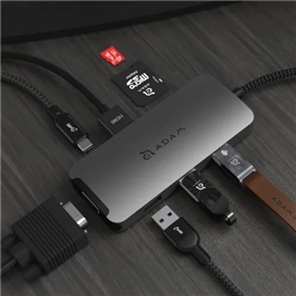 هاب 8 پورت برند آدام المنتس مدل Adam Elements CASA Hub A08 USB 3.1 & USB-C 8 in 1
