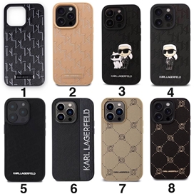 قاب برند کارل لاگرفلد چرمی مدل Karl Lagerfeld leather مناسب برای Apple iPhone 16 Pro