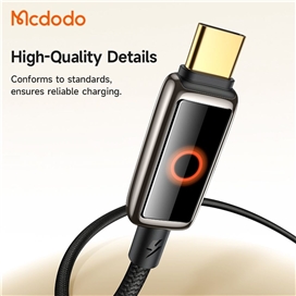 کابل شارژ تایپ سی قطع کن دار 1.2 متر مک دودو Mcdodo Auto Power Off 100w Cable CA-6650