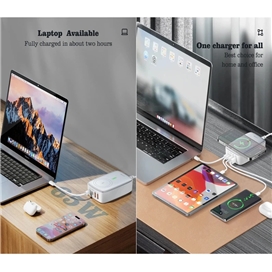 هاب شارژر 5 پورت وایرلس الدینیو 140 وات LDNIO Q4010 GaN