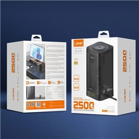 چند راهی برق 4 پورت و شارژر وایرلس تایمردار الدینیو Ldnio SEW4485