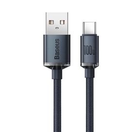 کابل شارژ USB به Type-c بیسوس 100 وات 2متر Baseus Crystal Shine CAJY000501