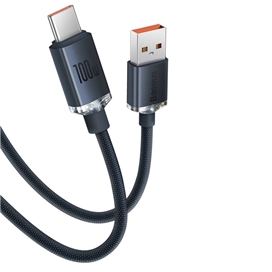 کابل شارژ USB به Type-c بیسوس 100 وات 2متر Baseus Crystal Shine CAJY000501