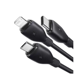 کابل سه سر 1.3 متر بیسوس Baseus 3.5A Ultra-Fast Charging Cable CB000161