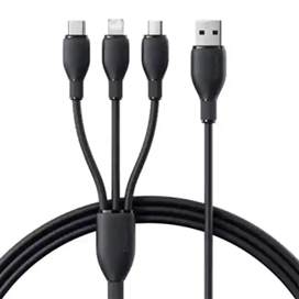کابل سه سر 1.3 متر بیسوس Baseus 3.5A Ultra-Fast Charging Cable CB000161