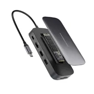 هاب و هارد اکسترنال SSD 256G پاورولوژی Powerology Usb-C Hub & SSD Drive PWSDHB256