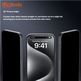 گلس حریم شخصی تمام صفحه تمام چسب مک دودو Apple iPhone 16 Mcdodo PF-6864 Privacy Protector