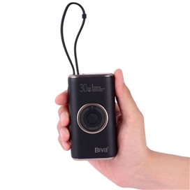 پاوربانک وایرلس 10000 مگنتی بیوا Biva BP-027 توان 30 وات با قابلیت شارژ اپل واچ و کابل متصل