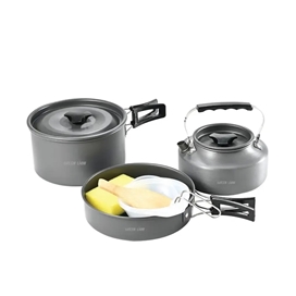 ست 7 تیکه ظروف کمپینگ گرین لاین Green Lion 7in1 Camping Cookware GN7N1COOKBK
