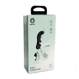 ست قاشق و چنگال مسافرتی گرین لاین Green Lion 4 in 1 Cutlery Set GN4IN1CSETBK