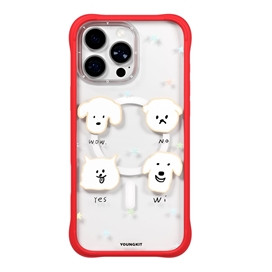 قاب Youngkit یانگ کیت Happy Pups قرمز مناسب برای Apple iphone 16 Pro Max