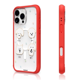 قاب Youngkit یانگ کیت Happy Pups قرمز مناسب برای Apple iphone 16 Pro Max