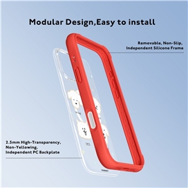 قاب Youngkit یانگ کیت Happy Pups قرمز مناسب برای Apple iphone 16 Pro Max