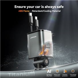 شارژر فندکی 30 وات با کابل جمع شونده جویروم JOYROOM JR-CCL05