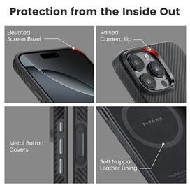 قاب آیفون برند پیتاکا مدل PITAKA Military-Grade Protective مناسب برای Apple iPhone 16 Pro Max