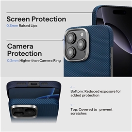 قاب آیفون 16 پرو مکس برند پیتاکا مدلPITAKA StarPeak Tactile Woven（Over The Horizon） مناسب برای Apple iPhone 16 Pro Max