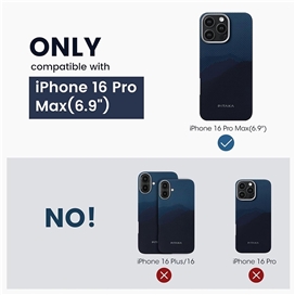 قاب آیفون 16 پرو مکس برند پیتاکا مدلPITAKA StarPeak Tactile Woven（Milky way galaxy） مناسب برای Apple iPhone 16 Pro Max