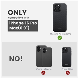 قاب آیفون 16 پرو مکس برند پیتاکا مدل PITAKA Military-Grade Protective Case &Grip 3 مناسب برای Apple iPhone 16 Pro Max