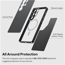 قاب گلکسی S25 Ultra برند پیتاکا مدل PITAKA PIN Button مناسب برای Samsung Galaxy S25 Ultra