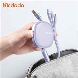 کابل شارژ 3 در1 mcdodo 3 in 1 Retractable 6A CA-120
