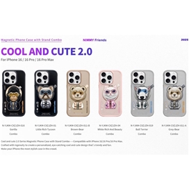 قاب و استند مگنتی نیمی مدل Nimmy Cool & Cute Case & Magnetic Stand Series مناسب برای Apple iPhone 16 Pro Max