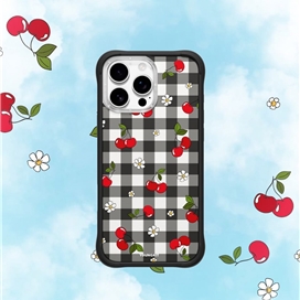 قاب یانگ کیت spicymangostudios Cherry Gingham مناسب برای Apple iPhone 16 Pro Max