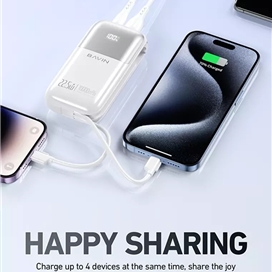 پاوربانک 10000 باوین Bavin PC1099 توان 22.5 وات همراه با 2 کابل متصل