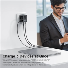 آداپتور شارژ مسافرتی 25 وات مکدودو یا کابل MCDODO CP-3260 Universal Travel Charging Adapter
