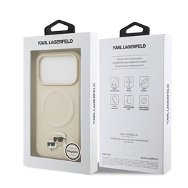 ققاب کارل لاگرفلد Karl Lagerfeld در کنار گربه با مگ سیف مناسب برای Apple iPhone 17 Pro Max