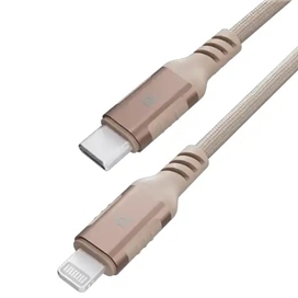 کابل شارژ سریع تایپ سی به لایتنینگ پاورولوژی 30 وات مدل PCAB018GY طول 1.2 متر