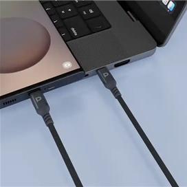 کابل فست شارژ USB-C به USB-C پاورولوژی 60 وات مدل PCAB020LGY طول 1.2 متر
