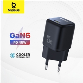 شارژر دیواری بیسوس PicoGo GaN با توان 45 وات – کوچک اما پرقدرت