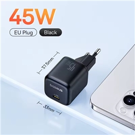 شارژر دیواری بیسوس PicoGo GaN با توان 45 وات – کوچک اما پرقدرت