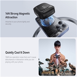 شارژر وایرلس مگنتی بیسوس MagPro II با فن خنک‌کننده و توان 15 وات