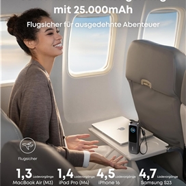 پاوربانک انکر 25000 میلی‌آمپر مدل A1695 با توان 165 وات