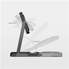 شارژ استند QI2 بیسیم برند آولومو AULUMU M01 4-in-1 Folding Wireless Charging Station & Pad