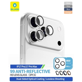رینگ محافظ لنز بلو تیتانیوم ضد انعکاس نور Blueo 99Anti-Reflective PVD Titanium Alloy Lens Glass مناسب برای Apple iPhone 17 Pro