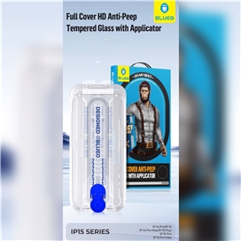 محافظ صفحه بلو پرایوسی با اپلیکاتور Blueo Full Glass Anti-Peep Privacy With Applicator مناسب برای Apple iPhone 17 Pro