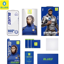محافظ صفحه بلو سه بعدی ایربگ دار Blueo 3D Invisible Airbag Anti Broken Tempered Glass مناسب برای Apple iPhone 17