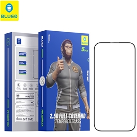 محافظ صفحه بلو پک 5 تایی Blueo 5pcs Pack 2.5D Silk Full Cover Glass HD مناسب برای Apple iPhone 17