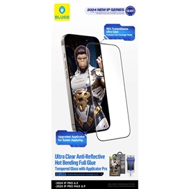 محافظ صفحه بلو سه بعدی با اپلیکاتور Blueo AR 3D Curved Hot Bending Tempered HD Glass with Applicator مناسب برای Apple iPhone 17 Pro Max