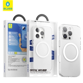 قاب برند بلو کریستالی با مگ سیف Blueo Crystal Drop Resistance Magsafe Case مناسب برای Apple iPhone 15 Pro Max