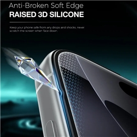 گلس آیفون 17 گرین لاین Green Lion 3D Silicone Plus Iphone 16 GN3DSIL17PCL