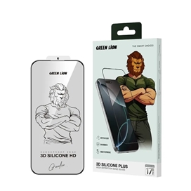 گلس آیفون 17 گرین لاین Green Lion 3D Silicone Plus Iphone 16 GN3DSIL17PCL