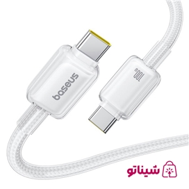 کابل شارژ دو سر تایپ سی 1 متر 100 وات بیسوس Baseus Crystal Fast Charging Cable CB000132