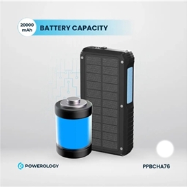 پاوربانک خورشیدی 20000 میلی آمپر پاورولوژی مدل PP076