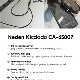 کابل شارژ دوسر تایپ سی و ماساژور گردن مکدودو Mcdodo Cab Nexus Massage Cable CA-658