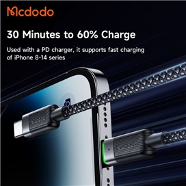 کابل تایپ سی به لایتننیگ با بدنه مگنتی مک دودو Mcdodo Magnetic Self Winding CA-2010