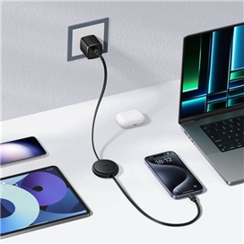 کابل جمع شونده Type-C به Type-C بیسوس Baseus Free2Pull Mini P103645001 طول 100 سانتی‌متر توان 60 وات